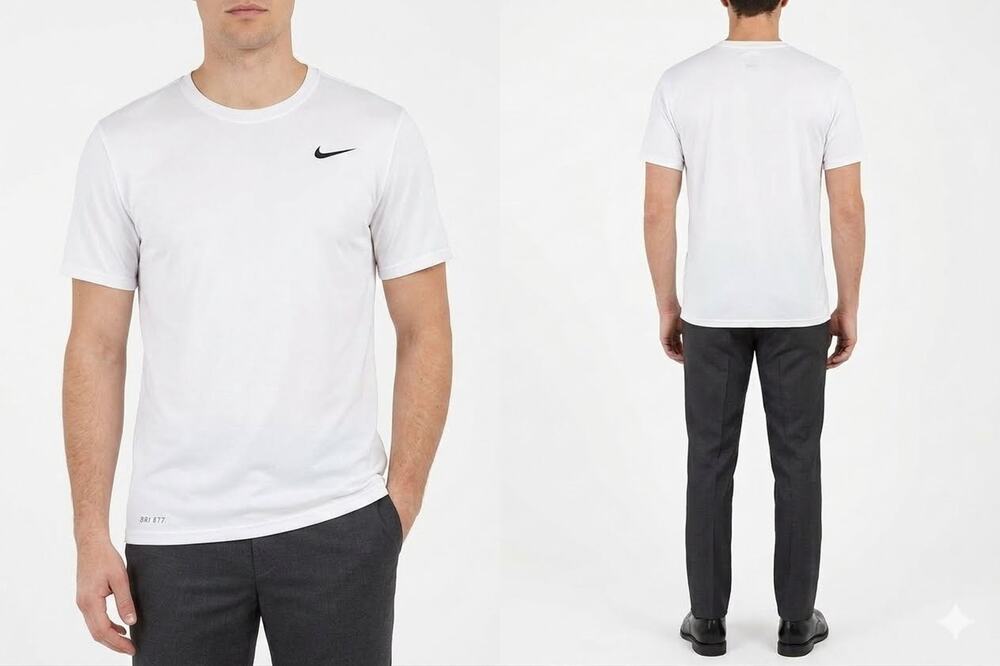 Nike Training Pro Dri-Fit Athletic Fitness Men's T-Shirt - Medium - White